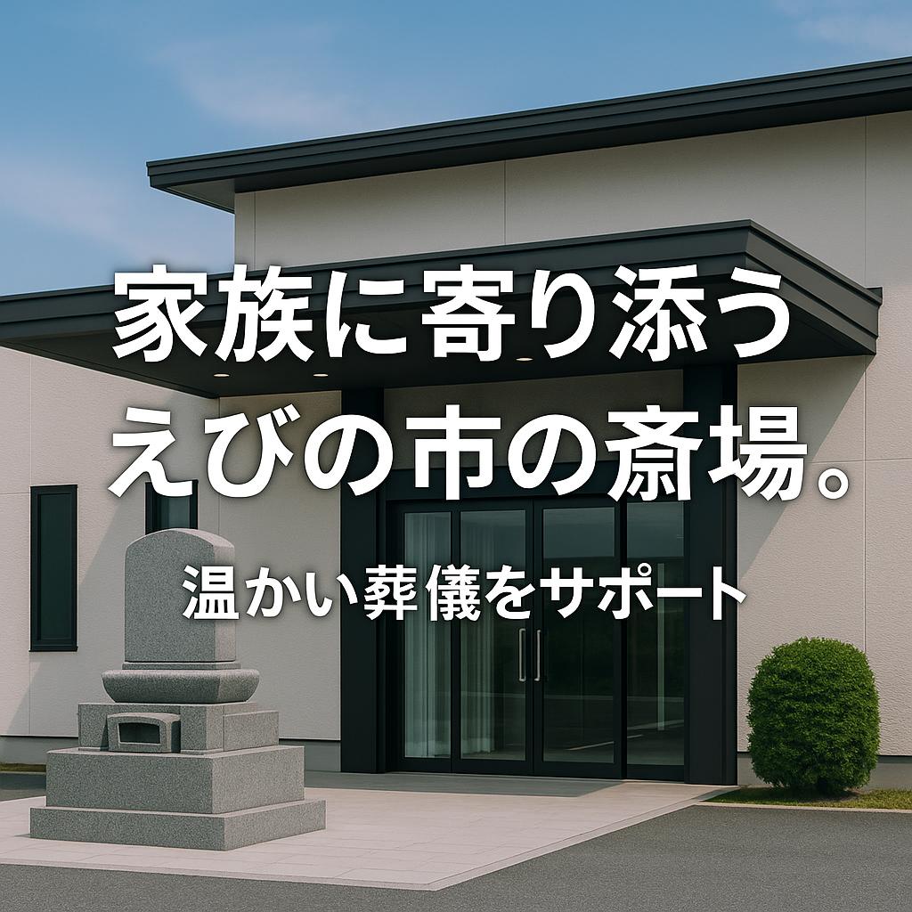 家族に寄り添うえびの市の斎場。温かい葬儀をサポート